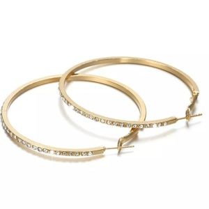 Fashion Crystal Rhinestone Hoop Earrings